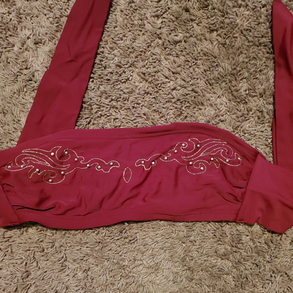 Maroon bathingsuit top